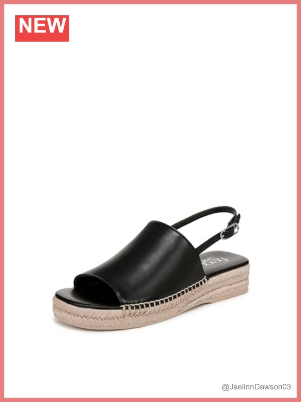 Franco Sarto Rune Leather Slingback Platform Sandals Women's Casual Open Toe